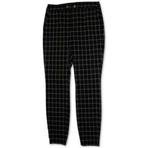 MSRP $70 Inc Plaid Skinny Pants Black Size 4